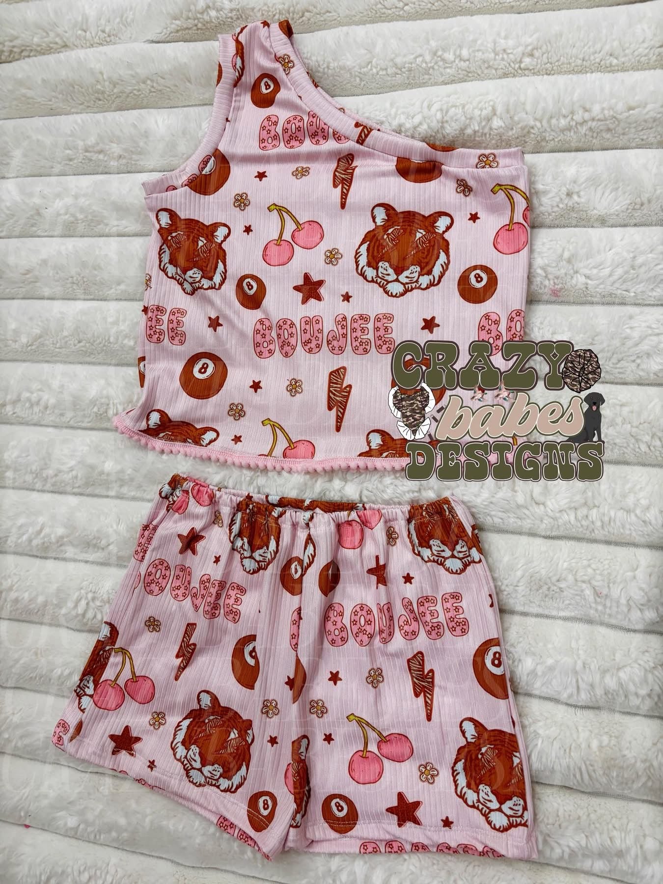 Boujee light pink tiger set