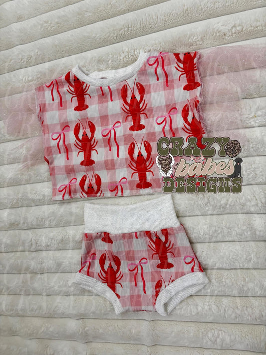 Gingham crawfish set