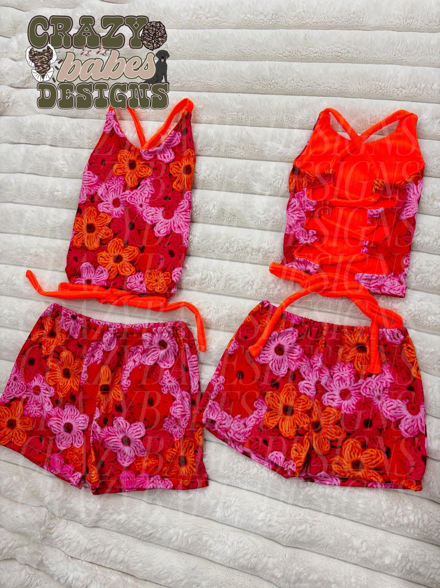 Neon flower set