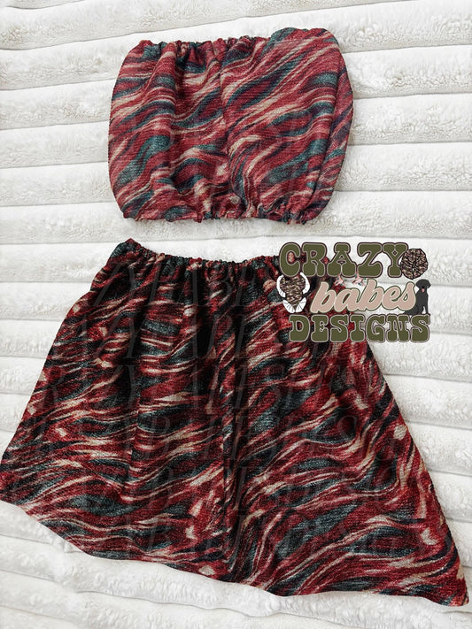 4t tube top/ skirt set