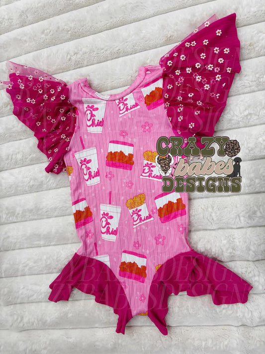 2T pink chick fil a flutter Leo
