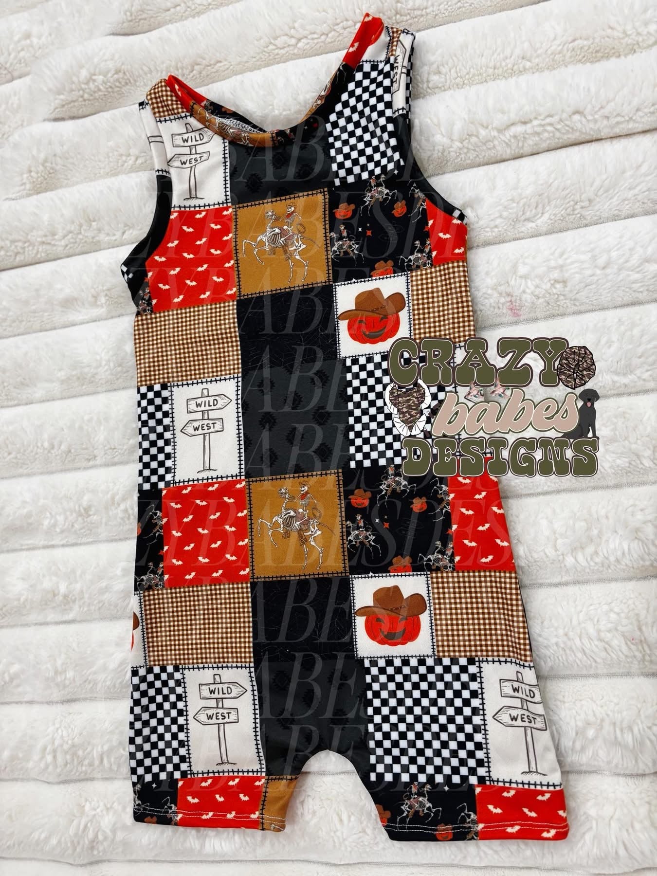 4T Wild West fall Ollie romper
